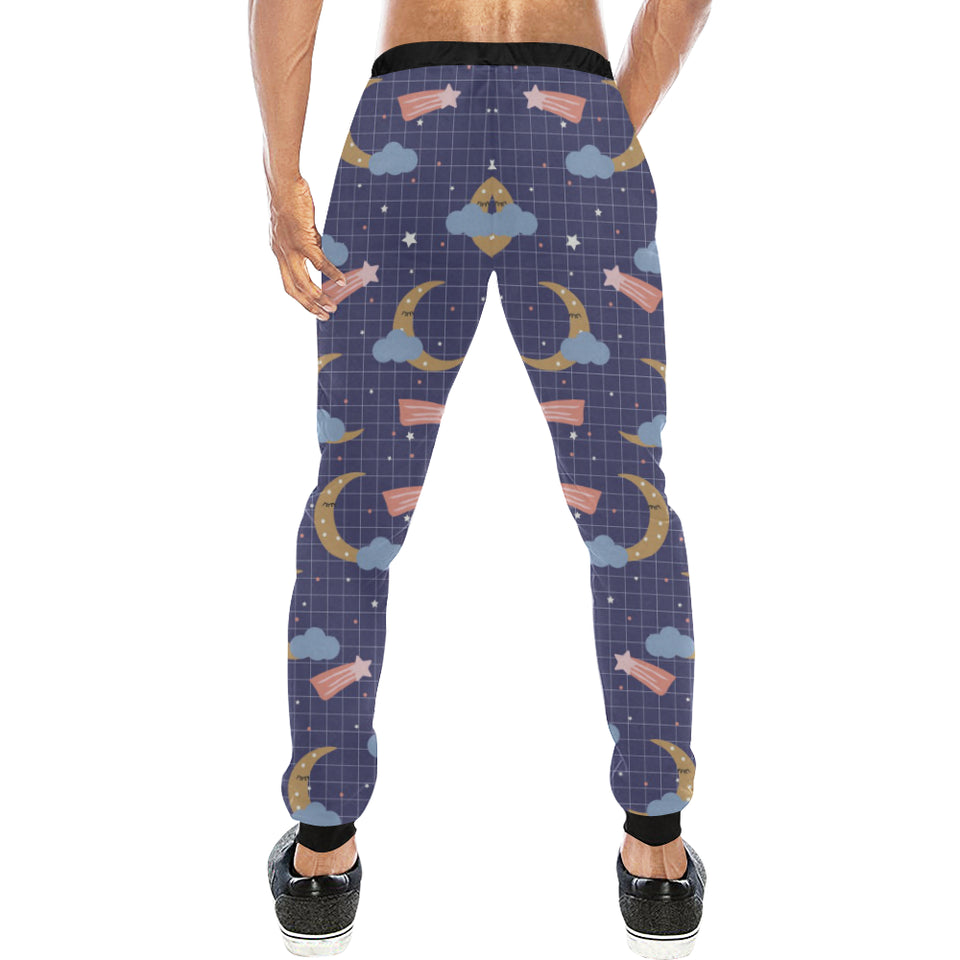 Moon Star Could Pattern Unisex Casual Sweatpants