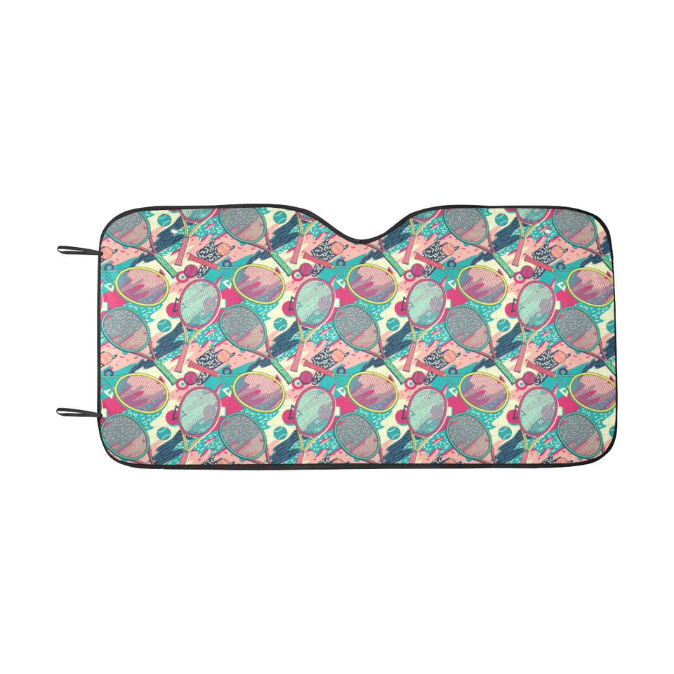 Tennis Pattern Print Design 01 Car Sun Shade