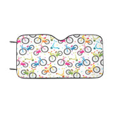 Bicycle Pattern Print Design 02 Car Sun Shade