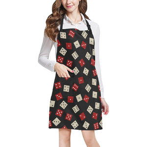 Dice Pattern Print Design 04 Adjustable Apron