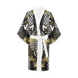 Koi Fish Carp Fish Japanese Pattern Women's Short Kimono Robe