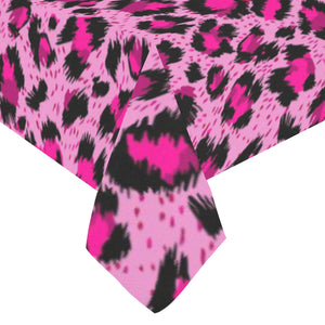 Pink Leopard Skin texture Pattern Tablecloth