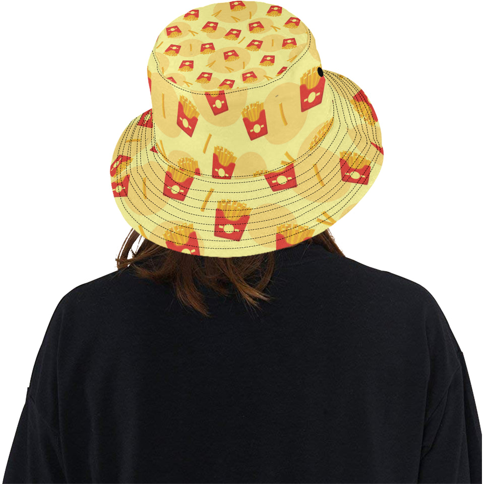 French Fries Pattern Background Unisex Bucket Hat