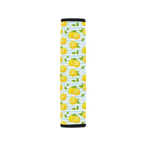 Lemon Pattern Stripe Background Car Seat Belt Cover