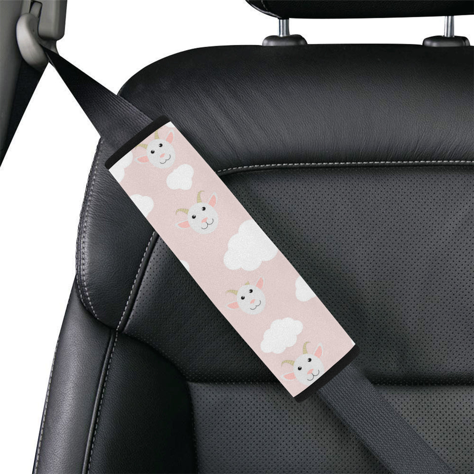 Goat Could Pink Pattern Car Seat Belt Cover