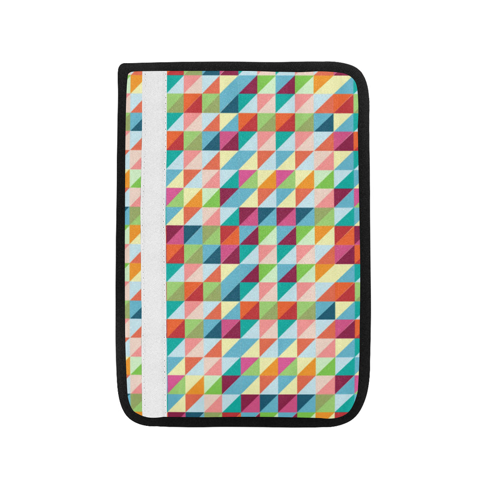 Rainbow Geometric Pattern Car Seat Belt Cover