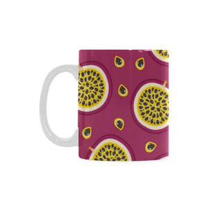 Sliced Passion Fruit Pattern Classical White Mug (FulFilled In US)