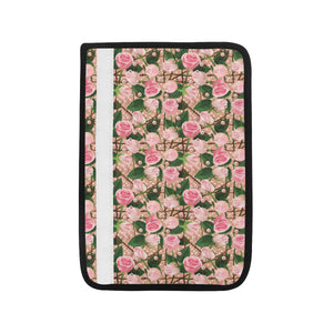 Rose Pattern Print Design 04 Car Seat Belt Cover