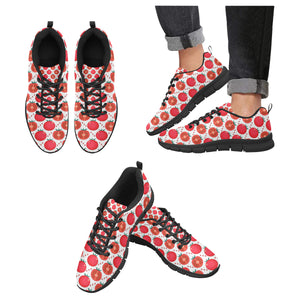 Tomato Pattern Men's Sneakers Black