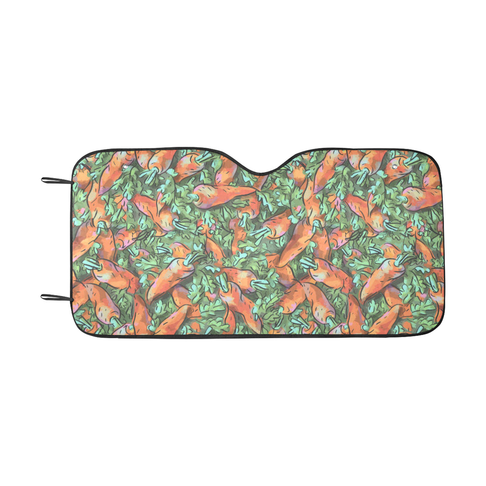 Carrot Pattern Print Design 04 Car Sun Shade