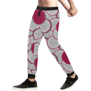 Sliced Dragon Fruit Pattern Unisex Casual Sweatpants