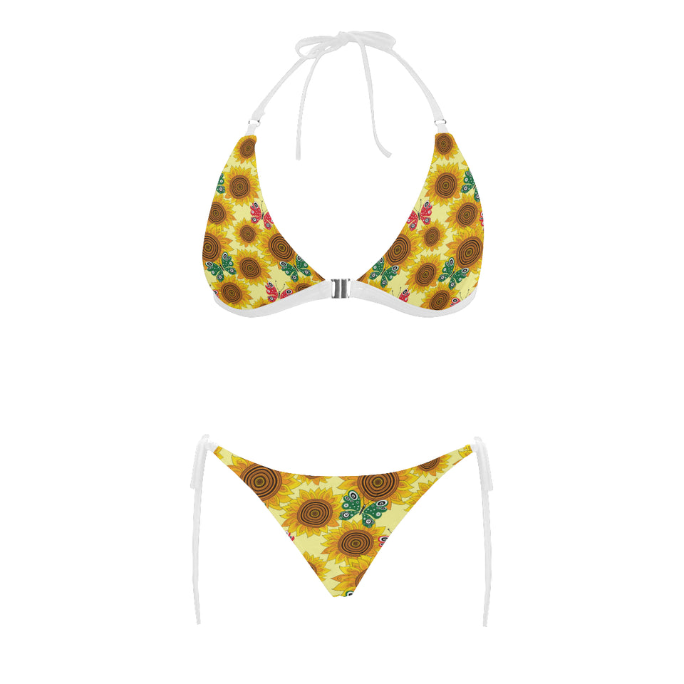 Sunflower Butterfly Pattern Sexy Bikinis Two-Pieces Swimsuits