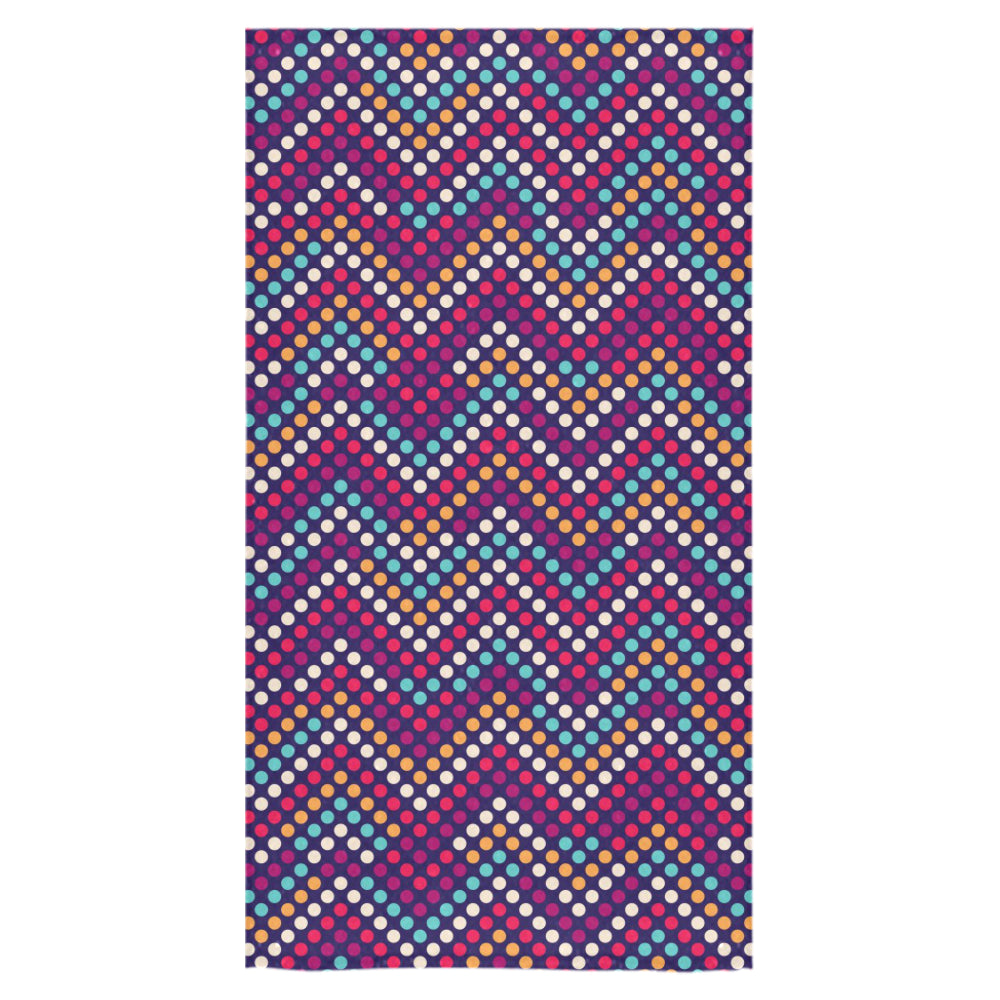 Zigzag Chevron Pokka Dot Aboriginal Pattern Bath Towel