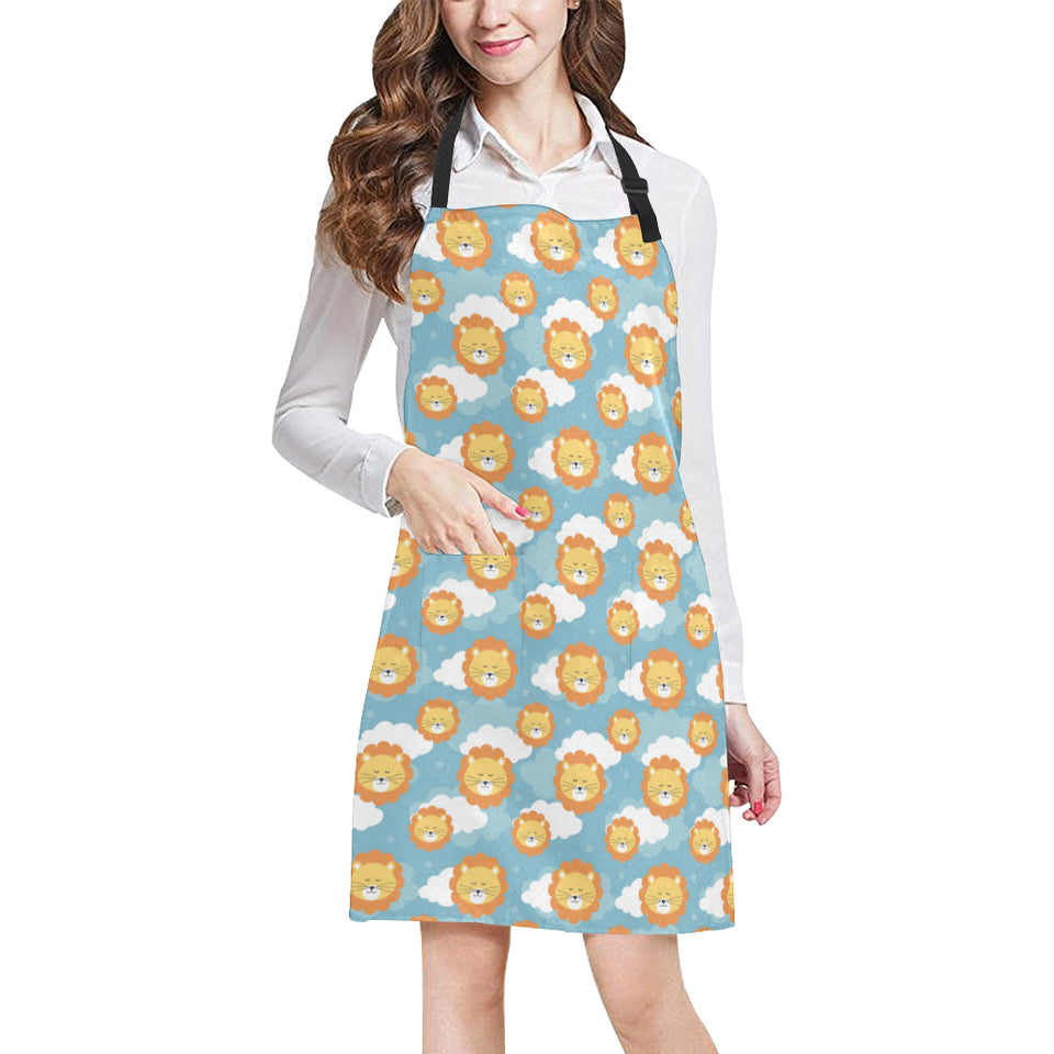 Lion Pattern Print Design 05 Adjustable Apron