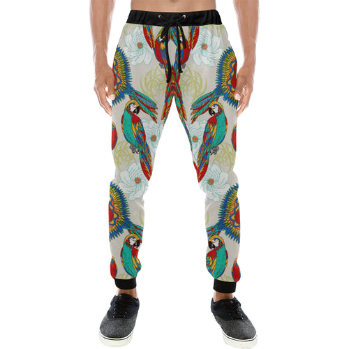 Parrot Flower Pattern Unisex Casual Sweatpants