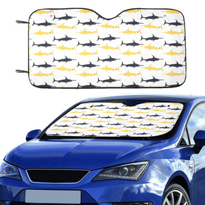 Swordfish Pattern Print Design 05 Car Sun Shade