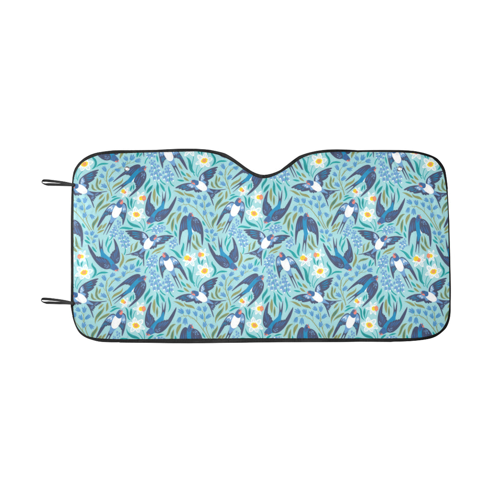 Swallow Pattern Print Design 05 Car Sun Shade