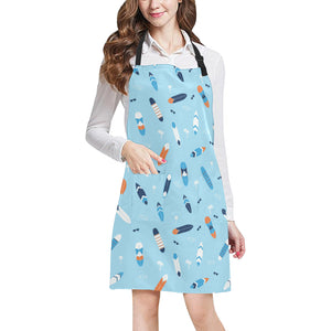 Surfboard Pattern Print Design 05 Adjustable Apron