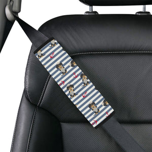 Dachshund Anchor Navy Blue Pattern Car Seat Belt Cover