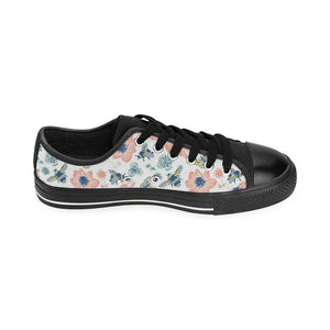 Hand Drawn Bee Pattern Kids' Boys' Girls' Low Top Canvas Shoes Black