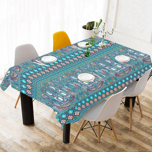 Mermaid Pattern Ethnic Motifs Tablecloth