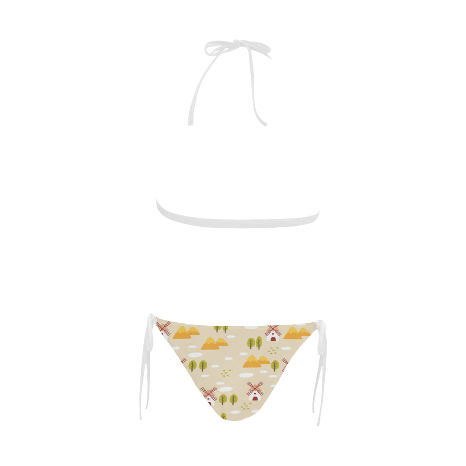 Windmill Pattern Sexy Bikinis Two-Pieces Swimsuits