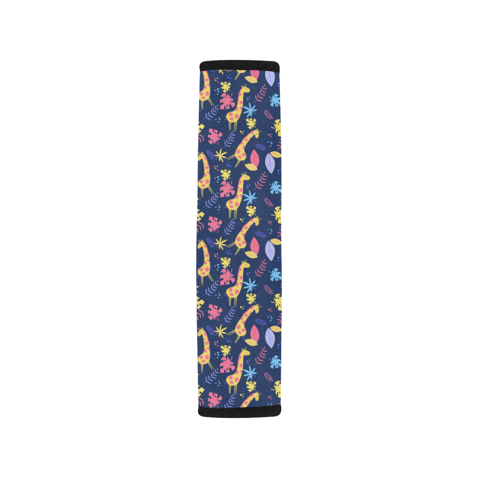 Giraffe Pattern Print Design 04 Car Seat Belt Cover