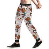 Red Dragon Hibiscus Pattern Unisex Casual Sweatpants