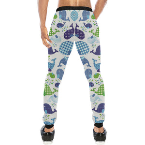 Whale Stripe Dot Pattern Unisex Casual Sweatpants