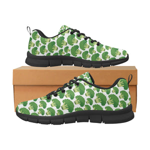 Broccoli Pattern Background Men's Sneakers Black