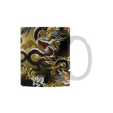 Gold Dragon Pattern Classical White Mug (FulFilled In US)