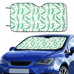 Green Peas Pattern Print Design 01 Car Sun Shade