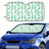 Green Peas Pattern Print Design 01 Car Sun Shade