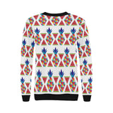 Geometric Pineapple Pattern Women's Crew Neck Sweatshirt
