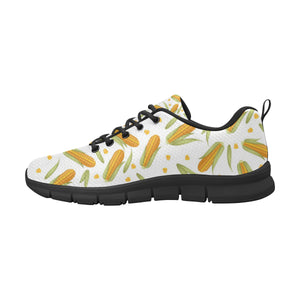 Corn Pattern Print Design 04 Men's Sneakers Black