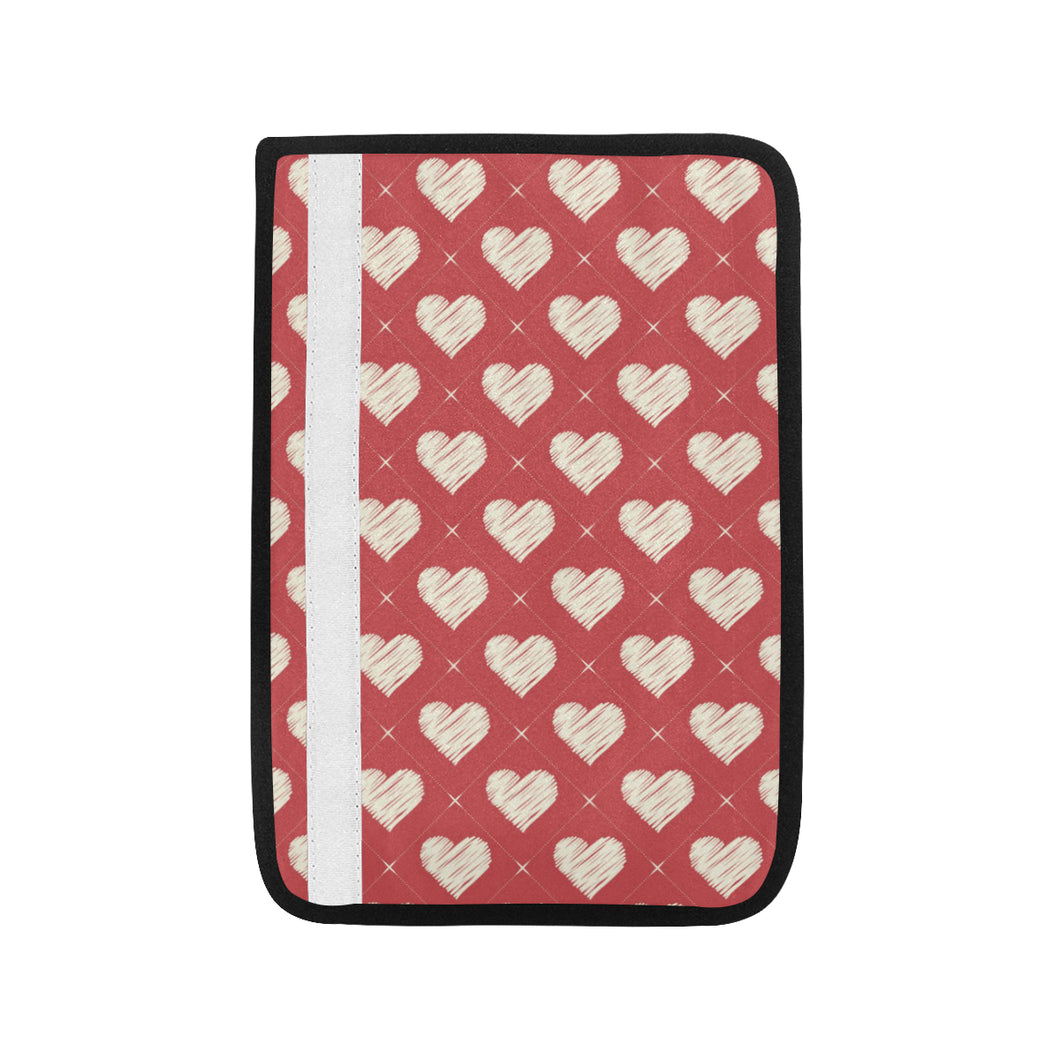 Heart Red Pattern Car Seat Belt Cover