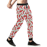 Red Chili Pattern Unisex Casual Sweatpants