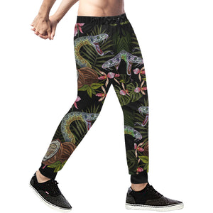 Snake Leaves Coconut Pattern Unisex Casual Sweatpants