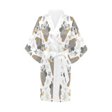 Koala Mom and Baby Pattern Women's Short Kimono Robe