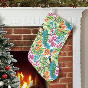 Colorful Peacock Pattern Christmas Stocking