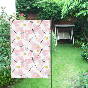 Pink Dragonfly Pattern House Flag Garden Flag