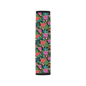 Hibiscus Pattern Print Design 01 Car Seat Belt Cover