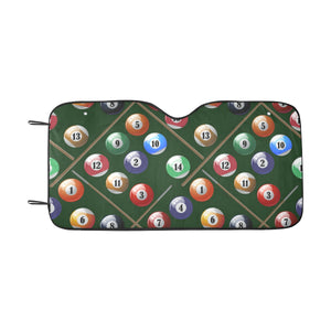 Billiard Ball Pattern Print Design 03 Car Sun Shade