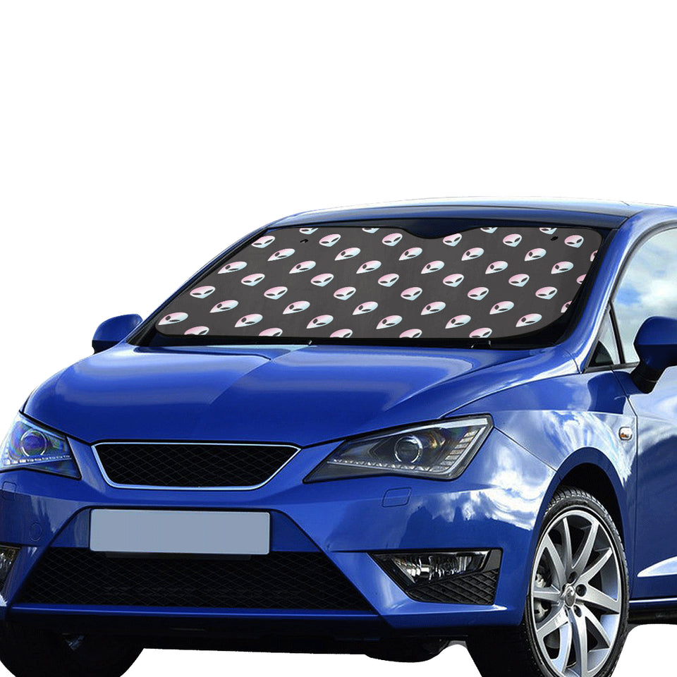 Alien Pattern Print Design 04 Car Sun Shade