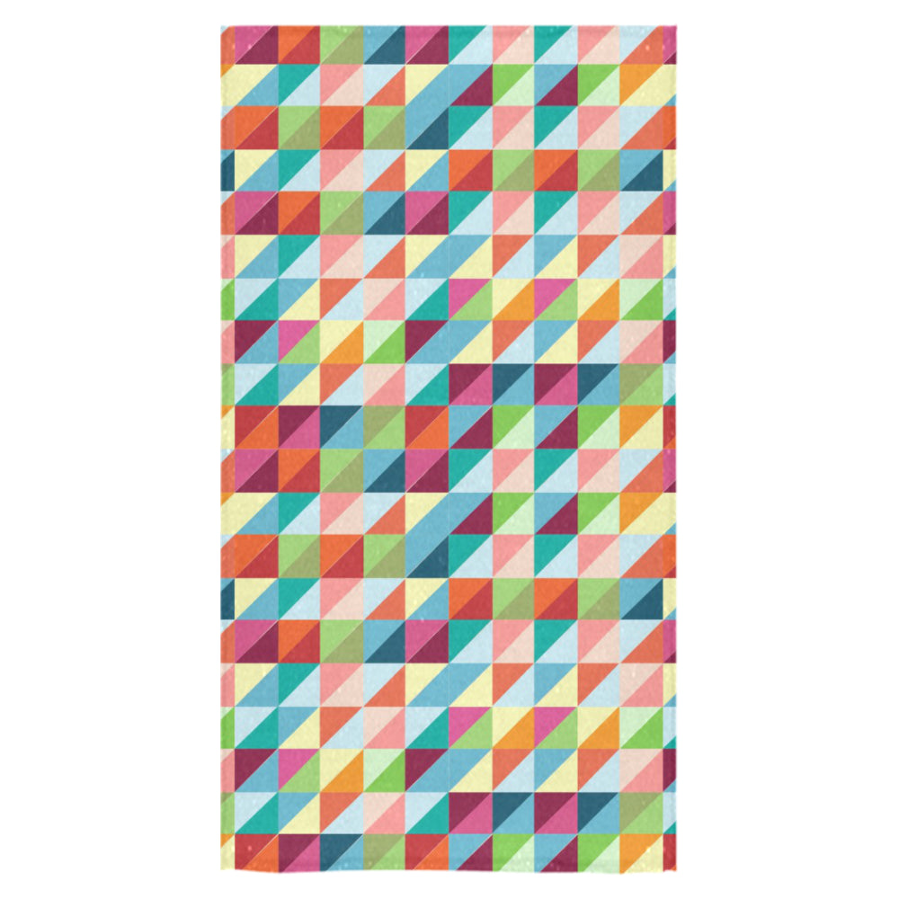 Rainbow Geometric Pattern Bath Towel