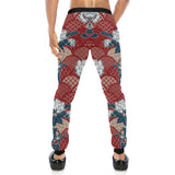 Red Theme Japanese Pattern Unisex Casual Sweatpants