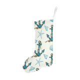 Anchor Shell Starfish Pattern Christmas Stocking