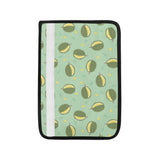 Durian Pattern Green Background Car Seat Belt Cover