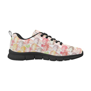 Ice Cream Cone Pattern Men's Sneakers Black