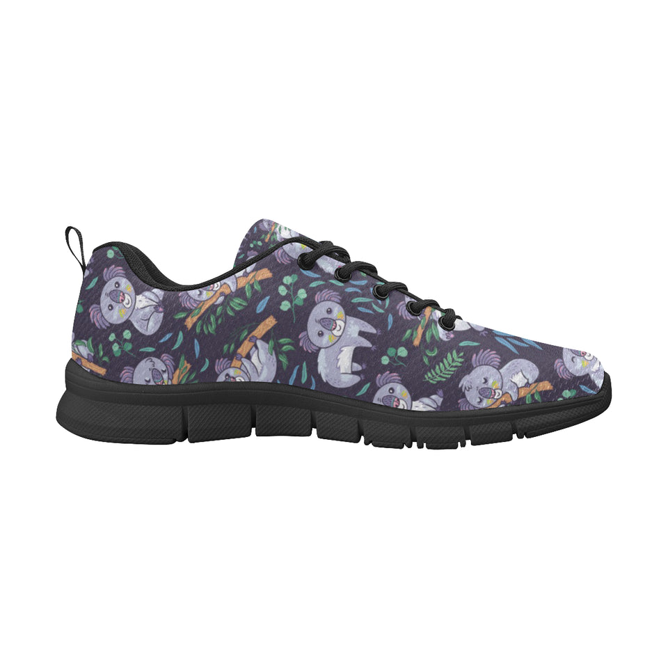 Koala Pattern Men's Sneakers Black